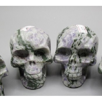 Extra Large Carving - Skull ( about 2.5 inches in Height) - Green Jasper
